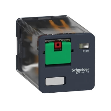 Relevador Universal Zelio RUM 8 Pines 2CO (2 NA/NC) 10A 24 V CA Schneider Electric RUMC21B7