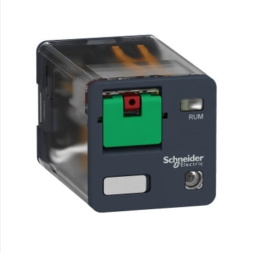 Relevador Universal Zelio RUM 8 Pines 2CO (2 NA/NC) 10A 24 V CA Schneider Electric RUMC22B7
