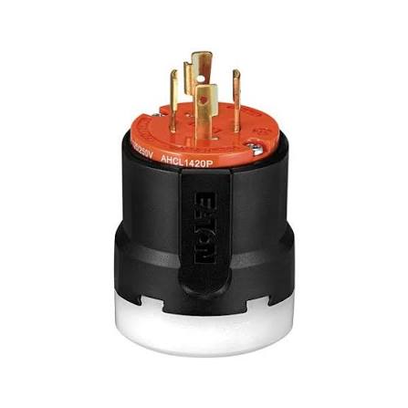 AHCL1420P Clavija Ultra Grip NEMA L14-20P 20A Eaton Arrow Hart