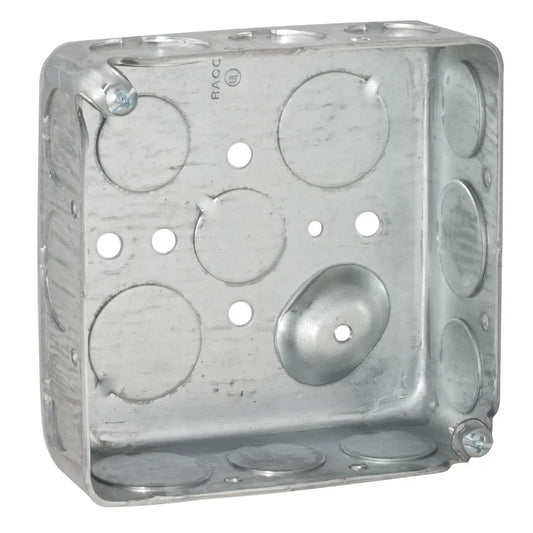 Caja metálica cuadrada 4 pulgadas x 2-1/8 de profundidad RACO 192 | Hemarz
