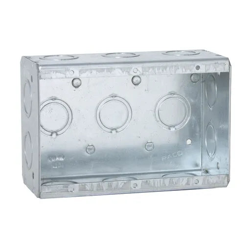 Caja de Acero Galvanizado 3 Gangs 2-1/2 Pulgadas RACO 692