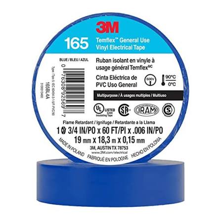 Cinta Temflex 165 Azul 19mm x 18.3m 3M