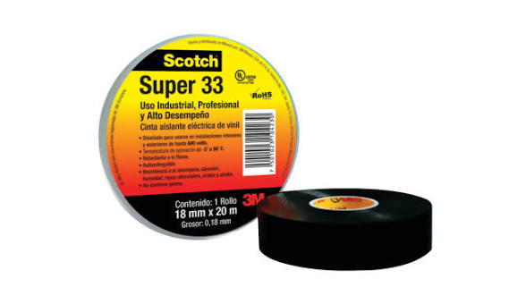 Cinta Aislante PVC Scotch Super 33+ 19mm x 20m 3M