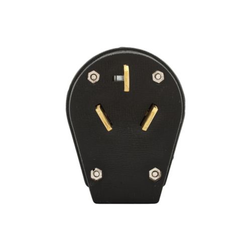 Clavija ángulo universal Arrow Hart S80-SP 50A 125/250V PVC negra